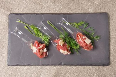 Appetizer with meat Stock Photos