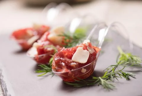 Appetizer with meat Stock Photos