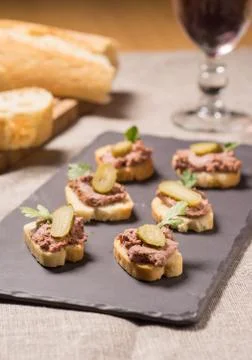 Appetizer with pate Stock Photos