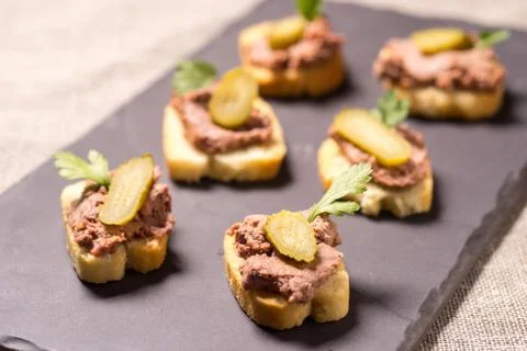 Appetizer with pate Stock Photos