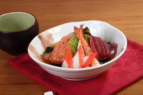 Appetizer of raw fish Stock Photos