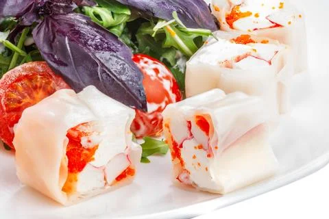 Appetizer with seafood Stock Photos