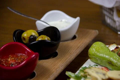 Appetizer served with the main course Stock Photos