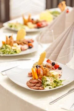 Appetizer served on a plate Stock Photos