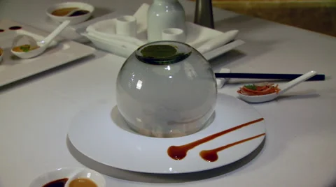 Appetizer served on table Stock Footage 57814323