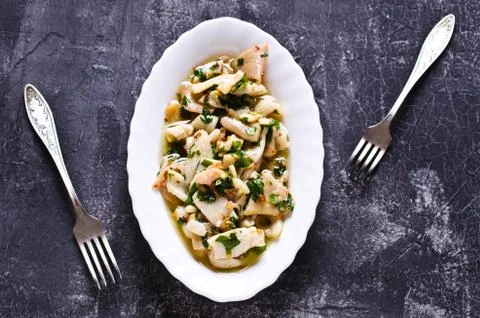 Appetizer of squid Stock Photos