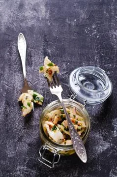 Appetizer of squid Stock-Fotos