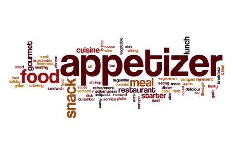 Appetizer word cloud Stock Illustration