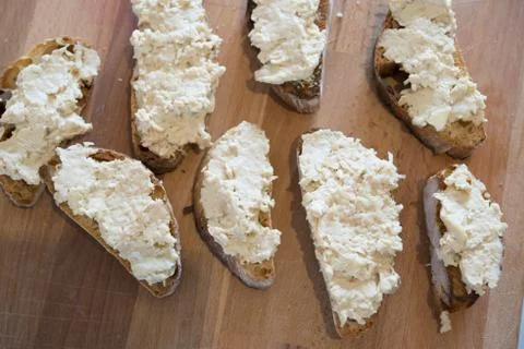 Appetizers with Camembert Stock Photos