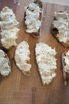 Appetizers with Camembert Stock-Fotos