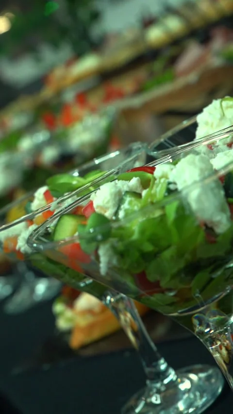Appetizers at the party. Buffet. Stock Footage 344438276