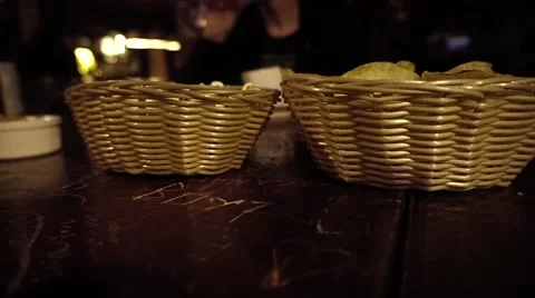 Appetizers with pub backbround Stock Footage 63318288