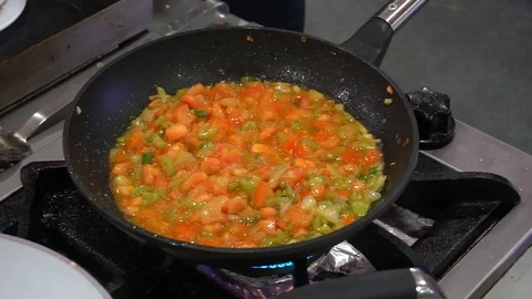 Appetizing Assorted Organic Vegetable Stir Fry Meal Stock Footage 105885464