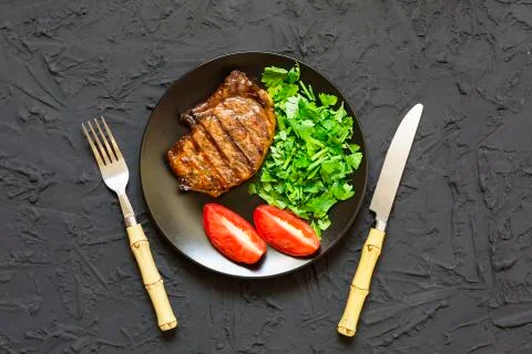 Appetizing barbecue steak Fotos de archivo