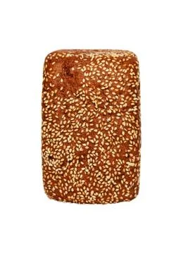 Appetizing black bread on a white background Foto stock