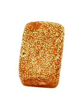 Appetizing black bread on a white background Foto stock