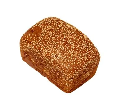 Appetizing black bread on a white background Stock Photos