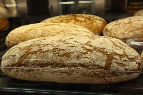 Appetizing bread with a crispy crust Stock Photos