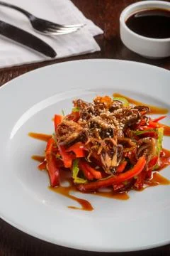 Appetizing breakfast with delicacy Stock Photos