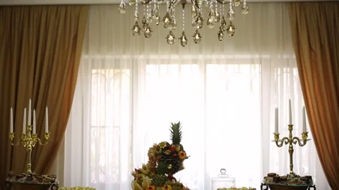 An appetizing buffet table 14 Stock Footage 314618438