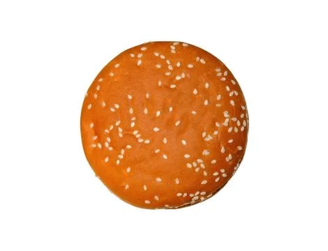 Appetizing bun with sesame isolated Stock Photos