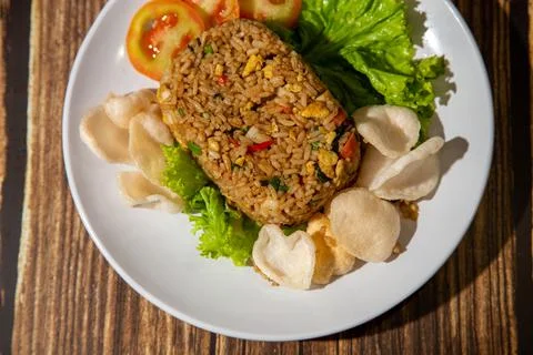 Appetizing dish of fried rice Stock Photos