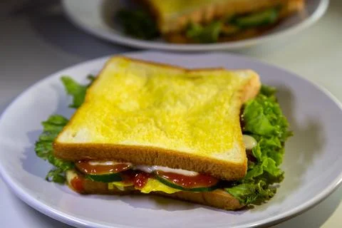 A appetizing dish of sandwich Foto stock