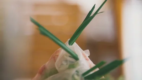 Appetizing dish of vegetables on a plate Video stock 73820607