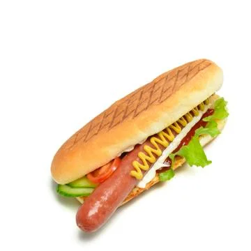 Appetizing hot dog Stock Photos