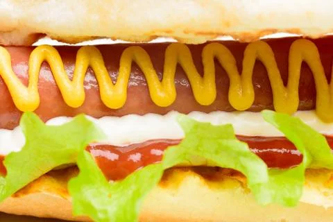 Appetizing hot dog Stock Photos