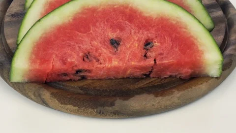 Appetizing juicy pulp of watermelon. Red watermelon close-up. Stock Footage 121299709