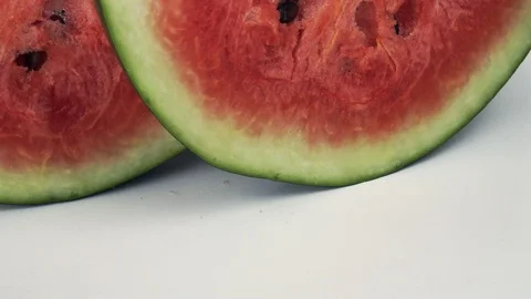 Appetizing juicy pulp of watermelon. Red watermelon close-up Video stock 121321316