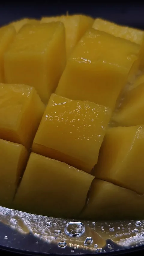 Appetizing mango close up Stock Footage 329645698