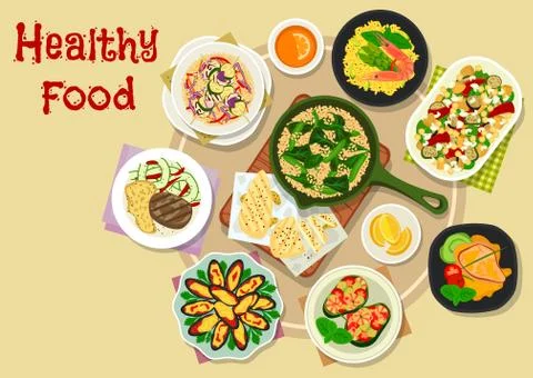 Appetizing meal icon for lunch menu design Stock Illustration