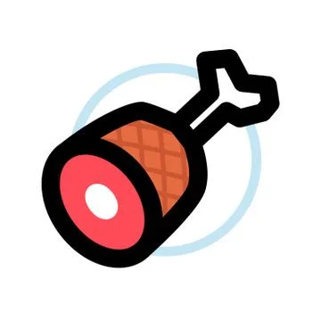 Appetizing piece of meat symbol Stock Illustration