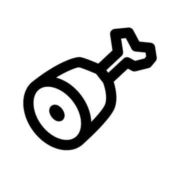 Appetizing piece of meat symbol Stock Illustration