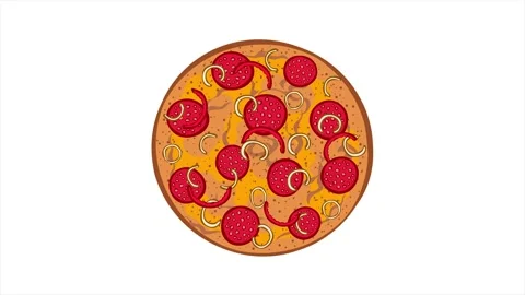 Appetizing pizza on white background Stock Footage 231502596