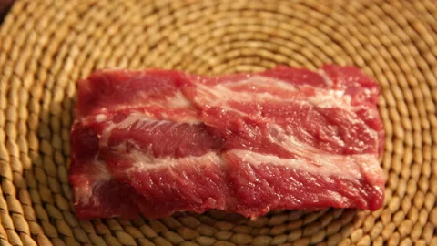 Appetizing pork chops (1) Stock Footage 202258400