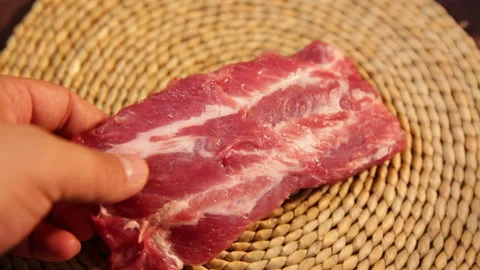 Appetizing pork chops (2) Stock Footage 202258384