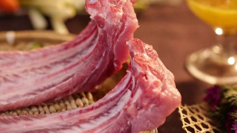 Appetizing pork chops (4) Stock Footage 202258397