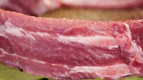 Appetizing pork chops (5) Stock Footage 202258404