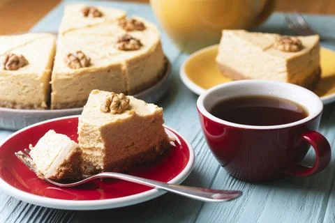 Appetizing pumpkin cheesecake Foto stock