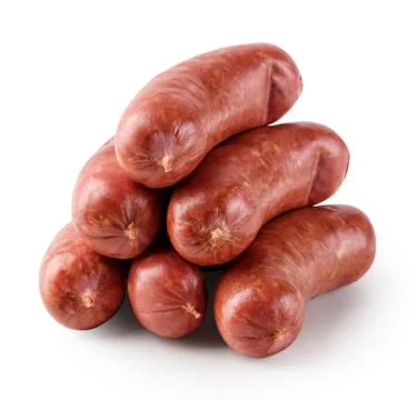 Appetizing raw sausages Stock Photos