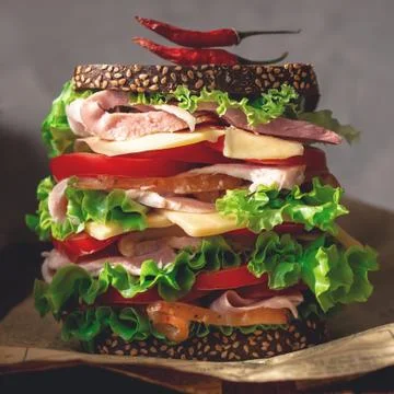 Appetizing sandwich Stock Photos