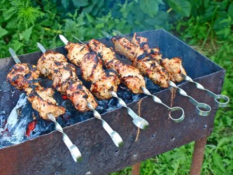 Appetizing  shashlik. Foto stock