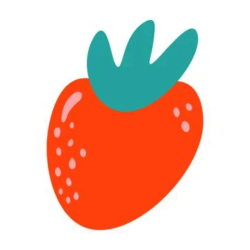 Appetizing strawberries on a transparent background. Fresh juicy berry with b Illustrazione stock