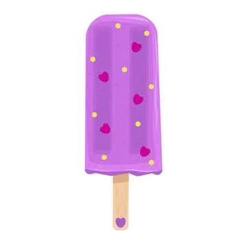 Appetizing violet ice-cream Stock Illustration