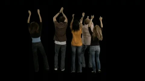 Applauding Crowd from Rear Stock Footage 78674