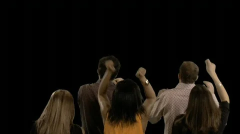 Applauding Crowd from Rear Stock Footage 78692