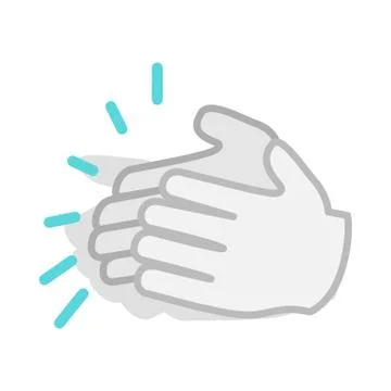 Applause, clapping hands icon, isometric 3d style Stock Illustration